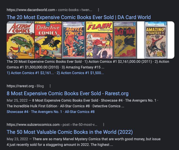 Search results for most expensive comic books