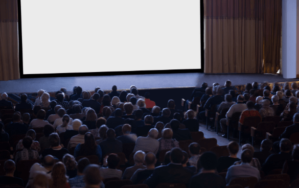 Crowd of people at a presentation