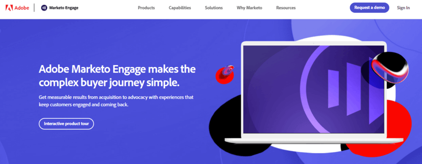 Marketo homepage