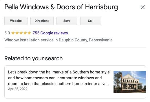 Pella Windows & Doors Google Business Profile