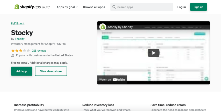 shopify apps stocky