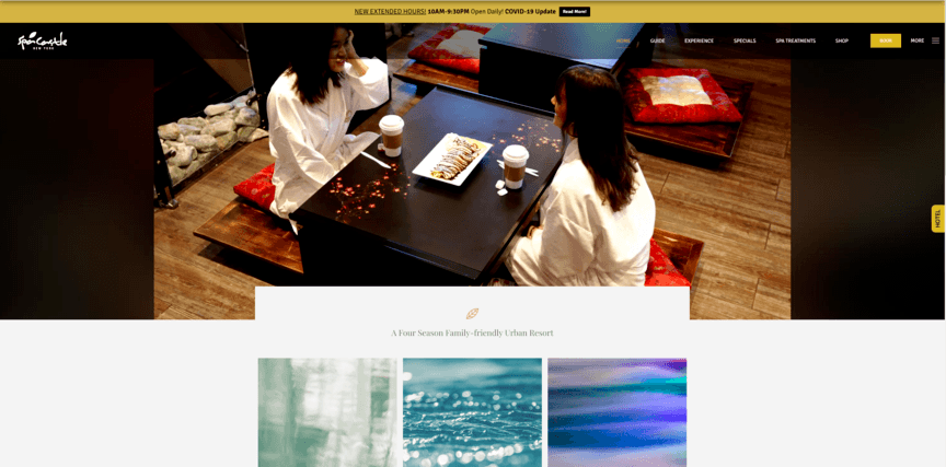 Spa web design: Spa Castle New York