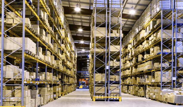 StockWise Auto warehouse shelves