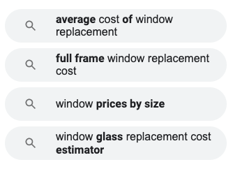 Related searches for window replacement cost calculator