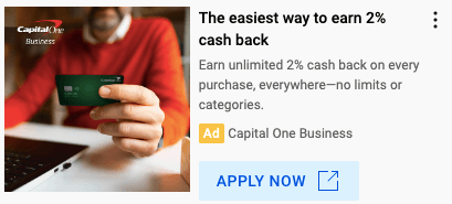 Capital One display ad