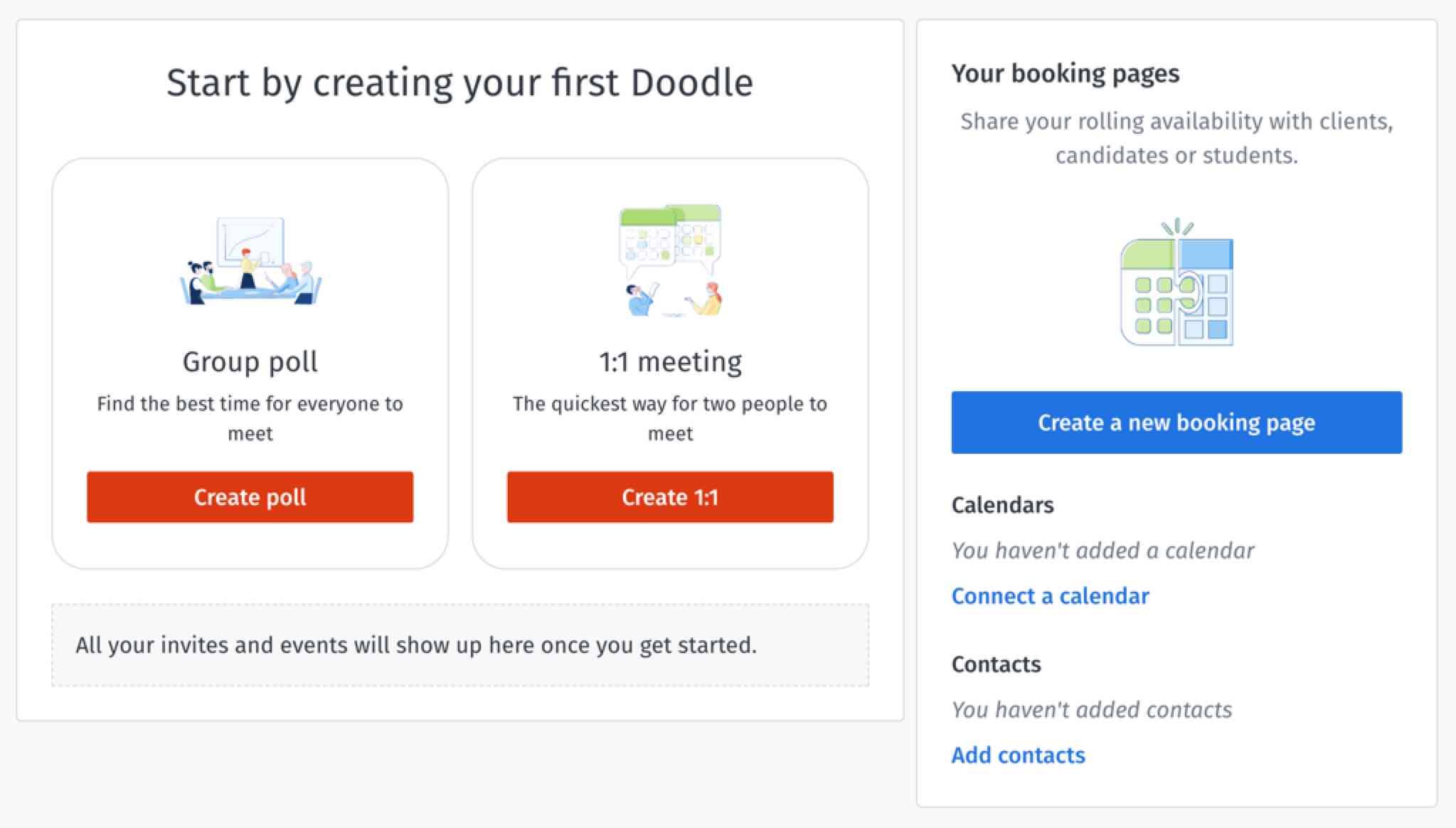 doodle meeting scheduler dashboard