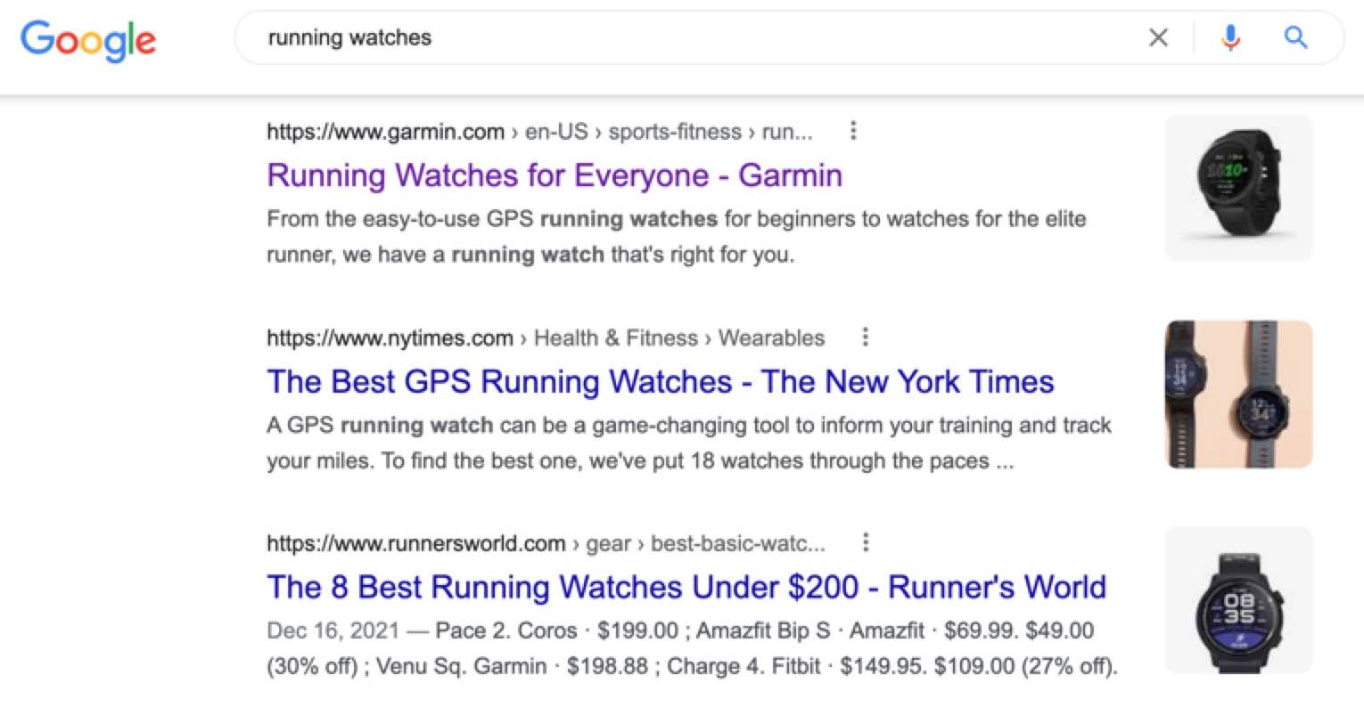 garmin seo marketing example