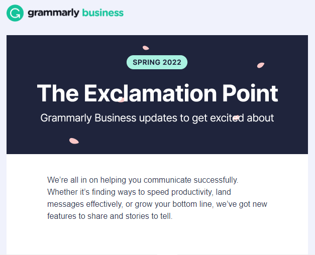 grammarly b2b email marketing examples