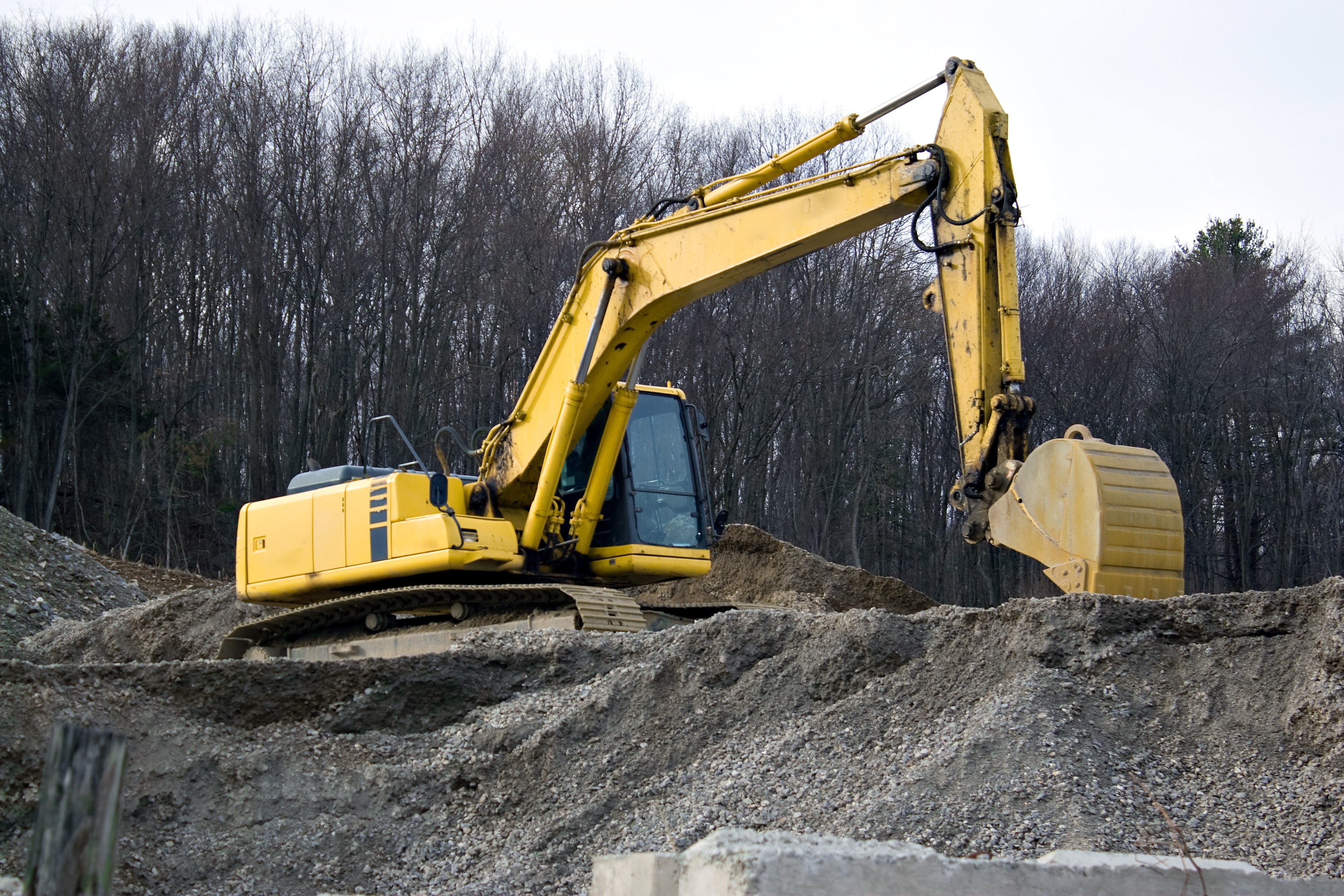 Heavy equipment at construction site