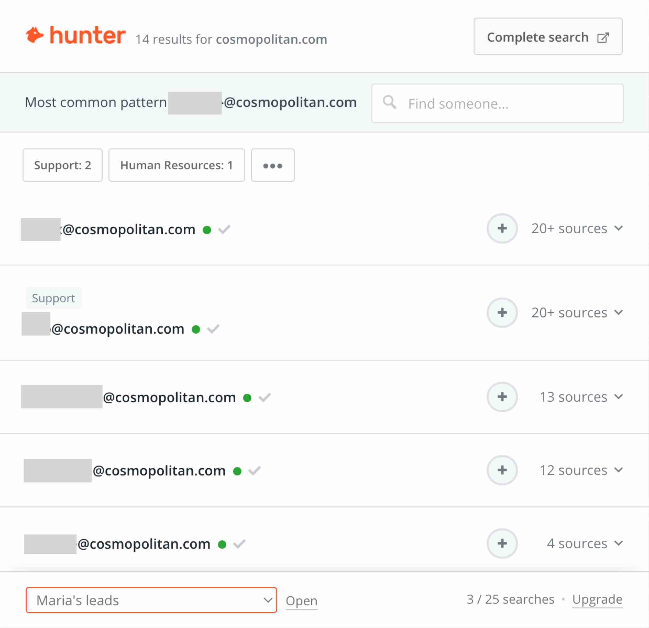 hunter chrome extension