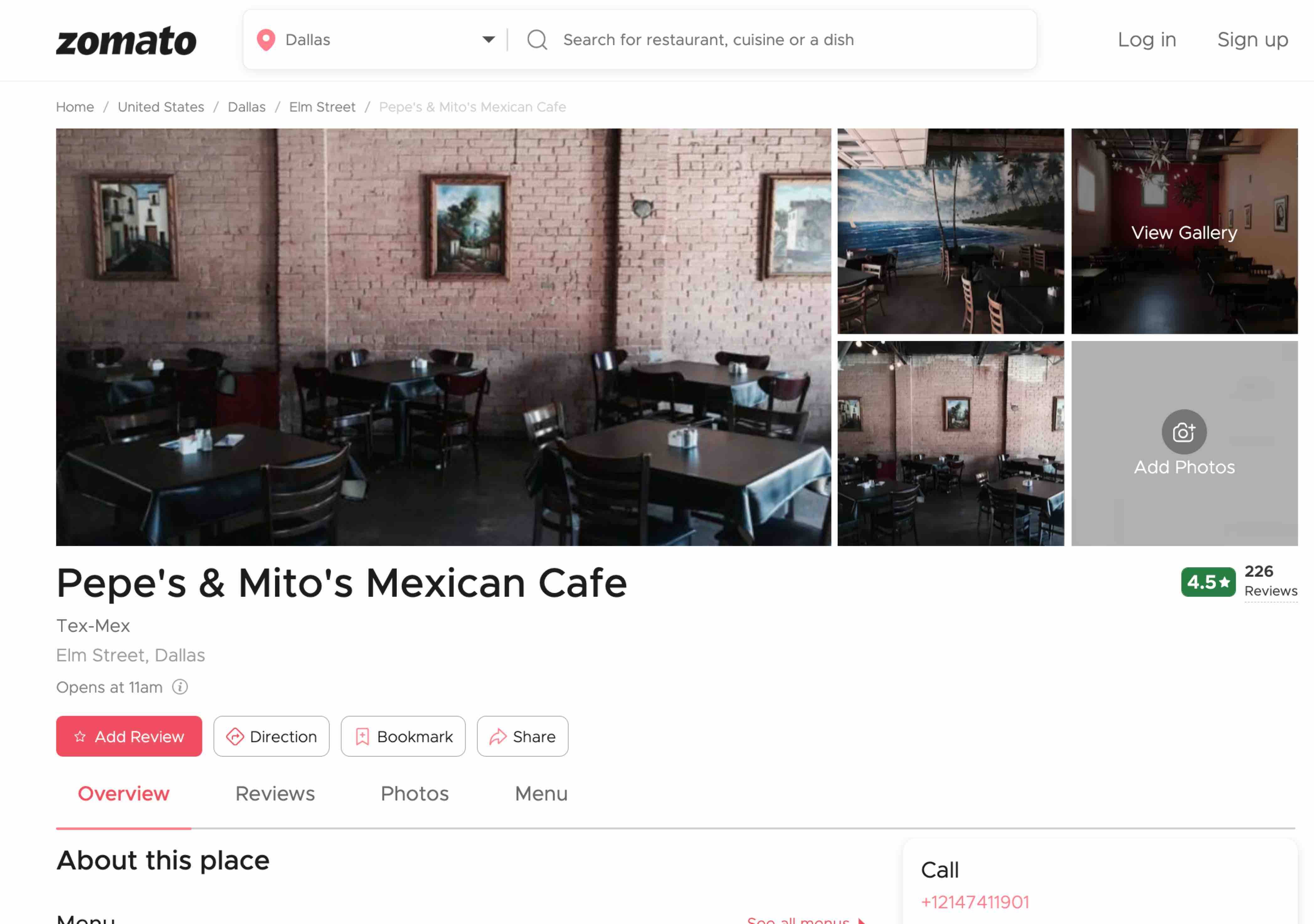 pepes and mitos zomato example