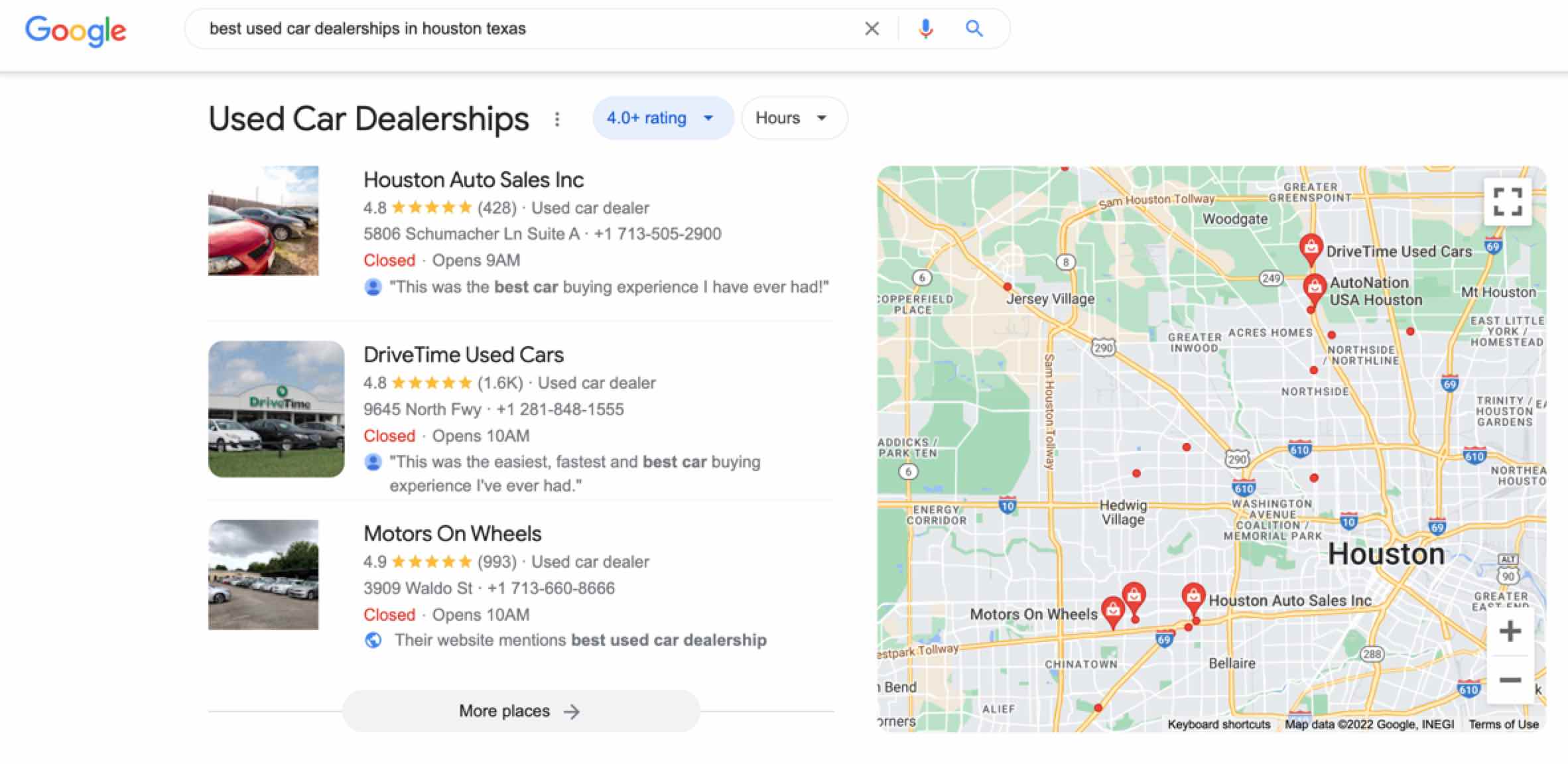 Automotive dealership review