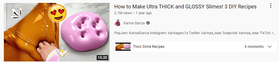 Thumbnail for a slime recipe video