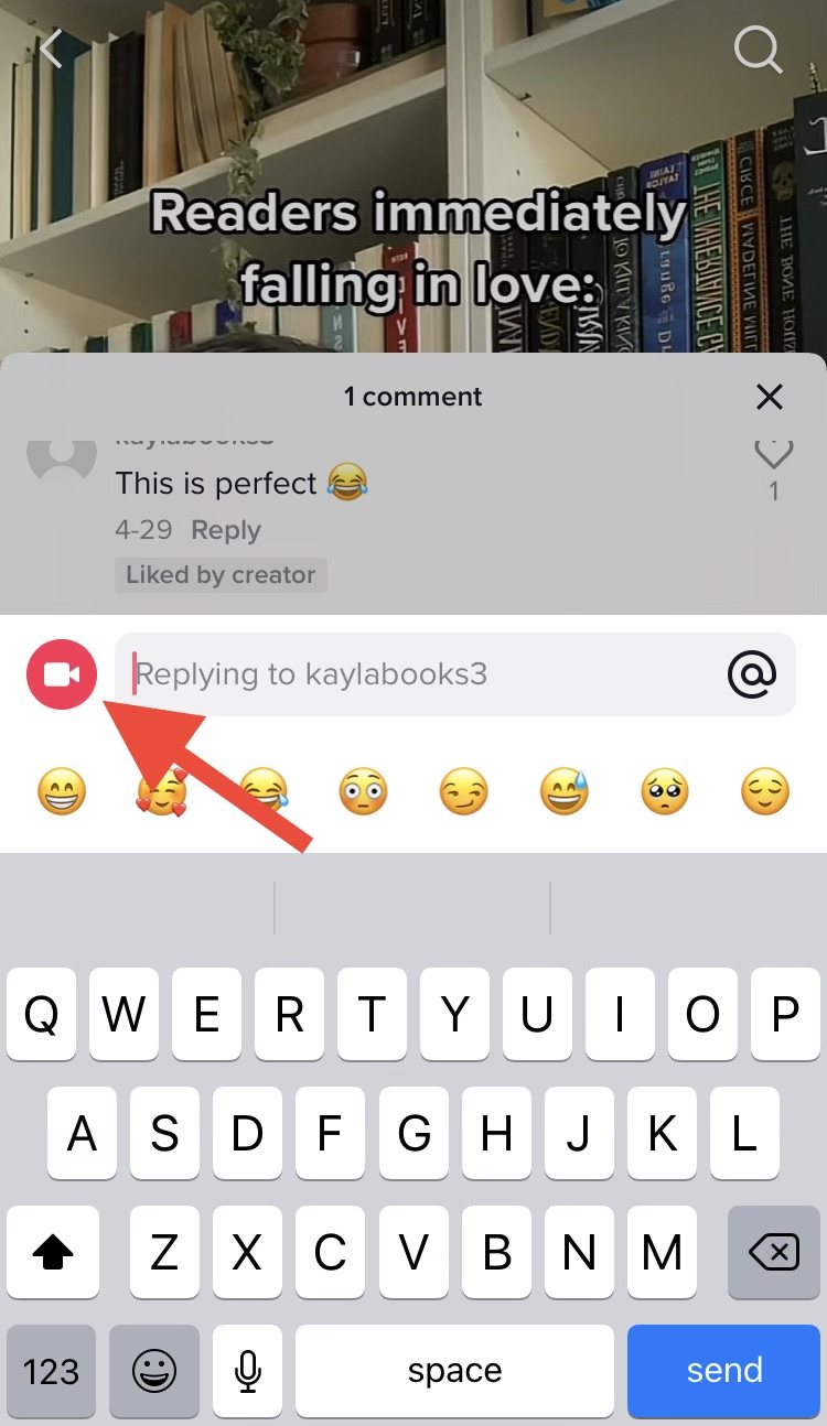 Video reply button