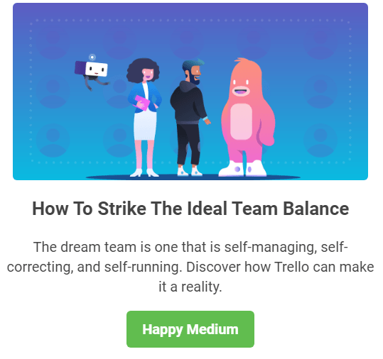 trello b2b email marketing examples