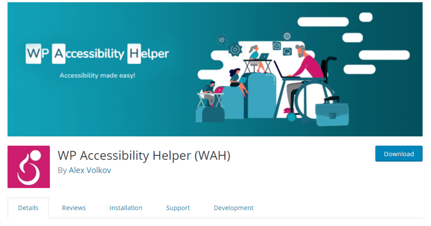 wordpress accessibility helper ada compliance testing