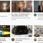 YouTube videos on the homepage of YouTube