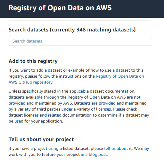 amazon web services data sources