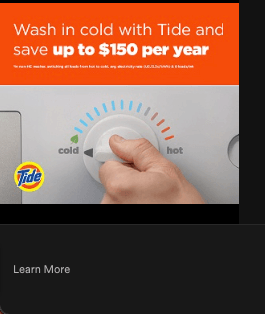 Accompanying photo for a Spotify Tide ad on the desktop player