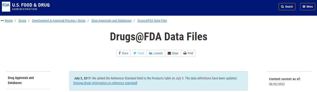 fda data sources