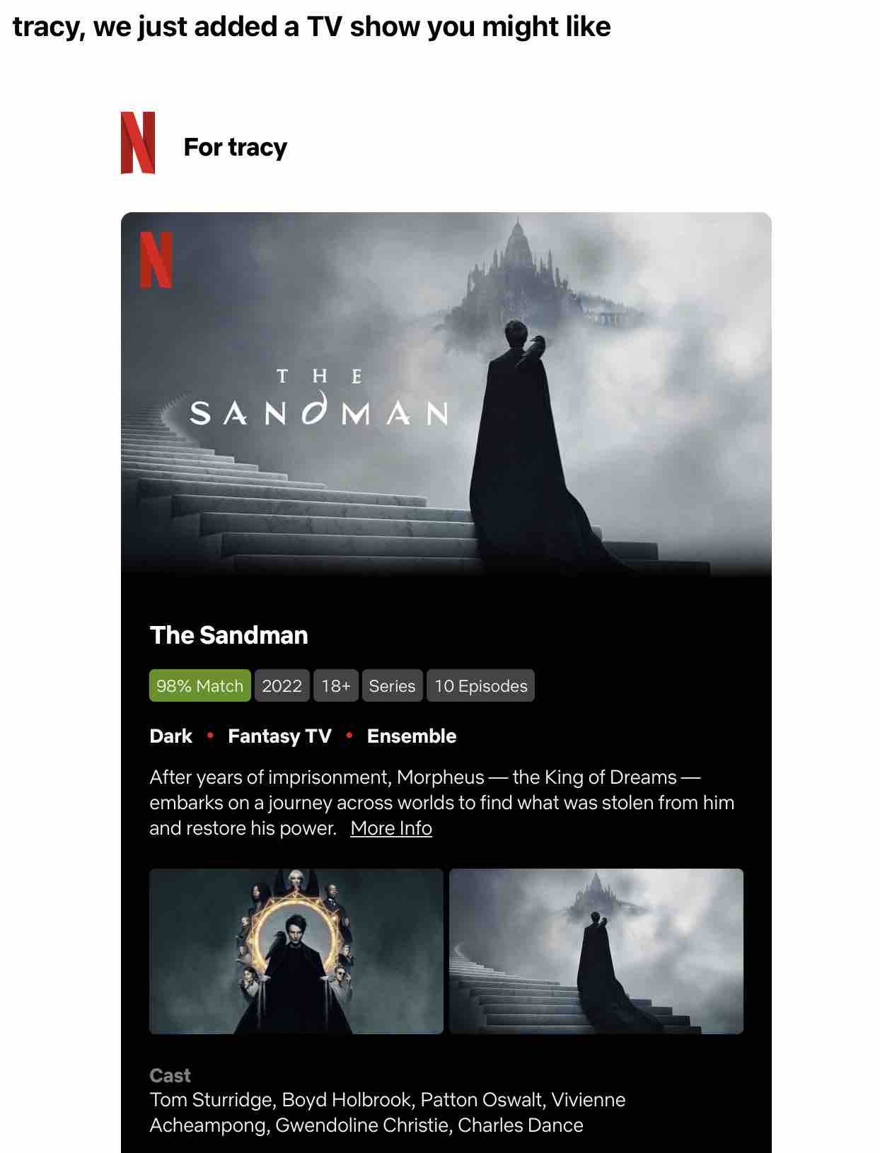 Netflix newsletter as a consumer marketing example