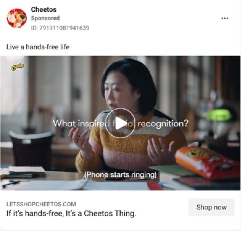 Consumer marketing example from Cheetos