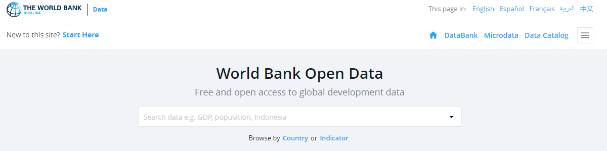 world bank open data sources