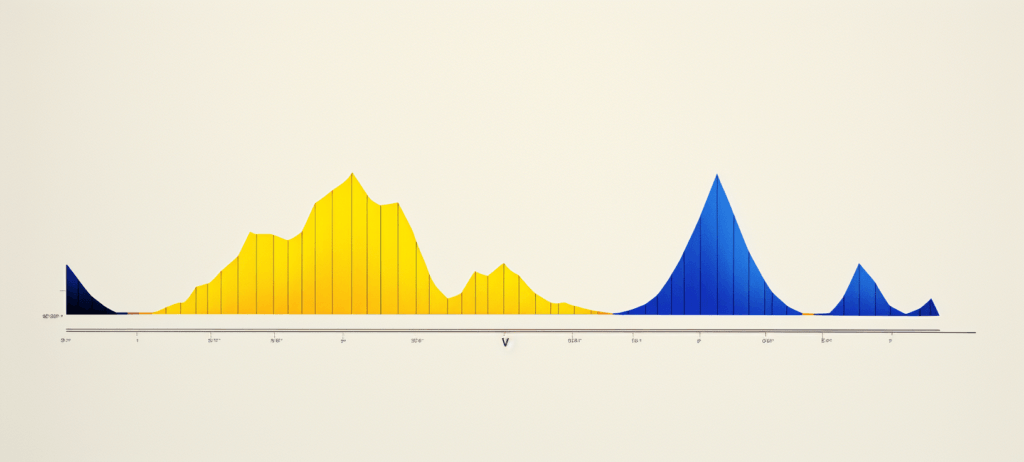 Graph with peaks of data