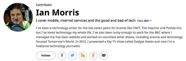 Forbes author bio