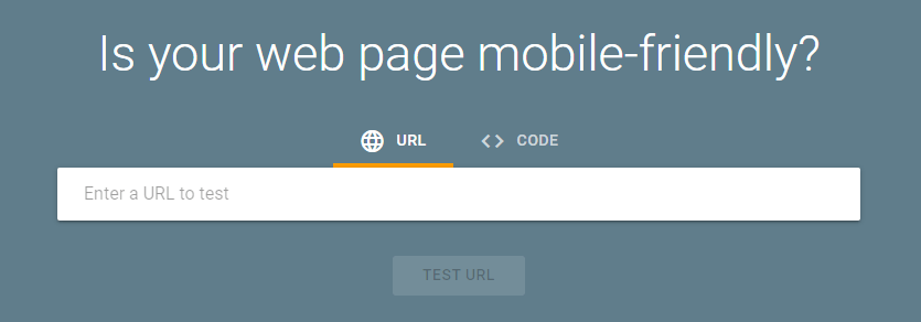Google's mobile-friendly test tool