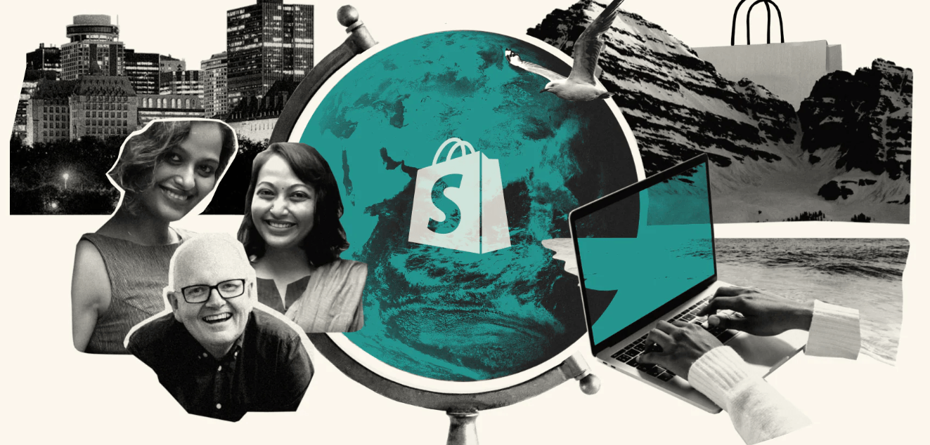 Screenshot of Shopify's impact page