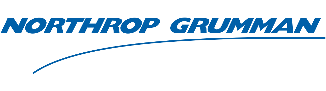 Northrop Grumman logo in blue with a stylized arc above the text.