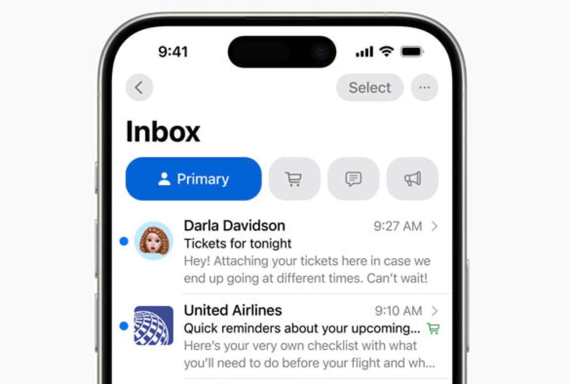 apple ios 18 mail update