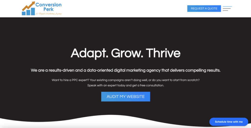 Conversion Perk homepage