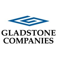 Logo of Gladstone Companies, featuring a stylized blue 'G' within a hexagon above the text 'GLADSTONE COMPANIES'.