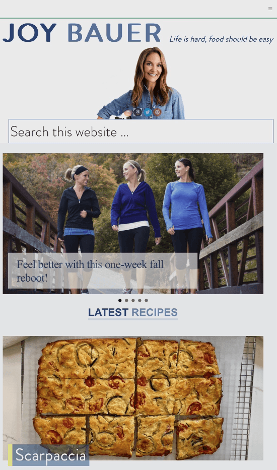 nutritionist and dietician responsive web design example