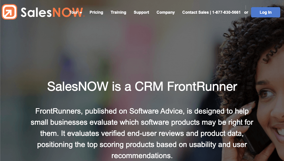 Homepage for SalesNOW