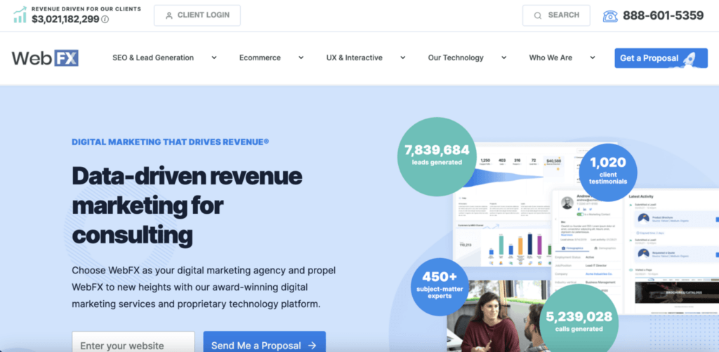 WebFX homepage