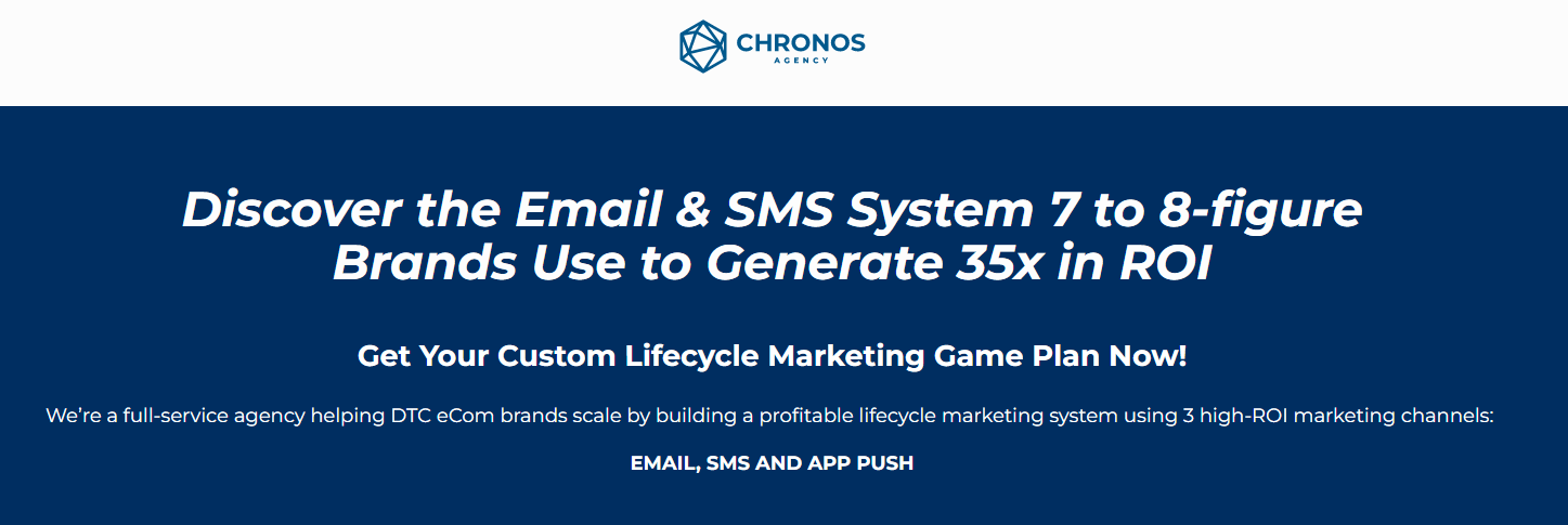 Chronos Agency homepage