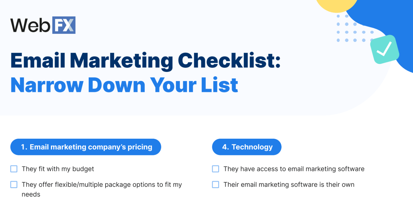 Preview of email outsourcing checklist