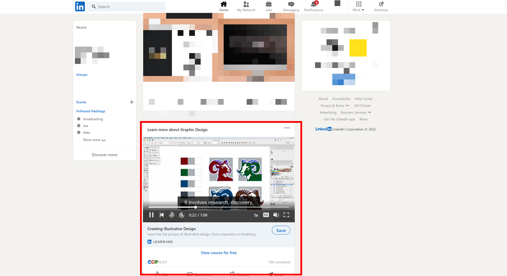 linkedin native video screenshot