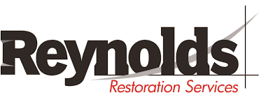 Reynolds Restoration Services logo with stylized text and a red underline.