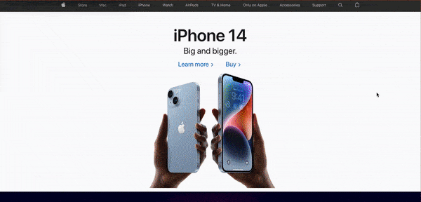 Apple website