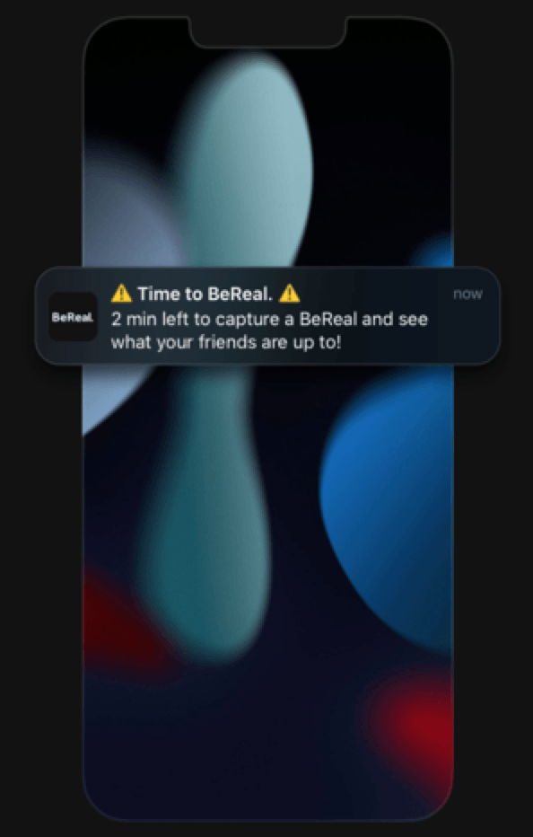 BeReal for brands, time to BeReal notification