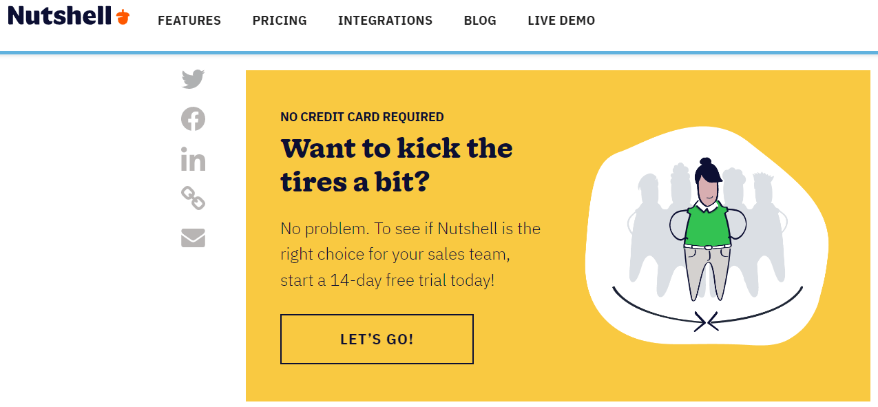 call to action button example