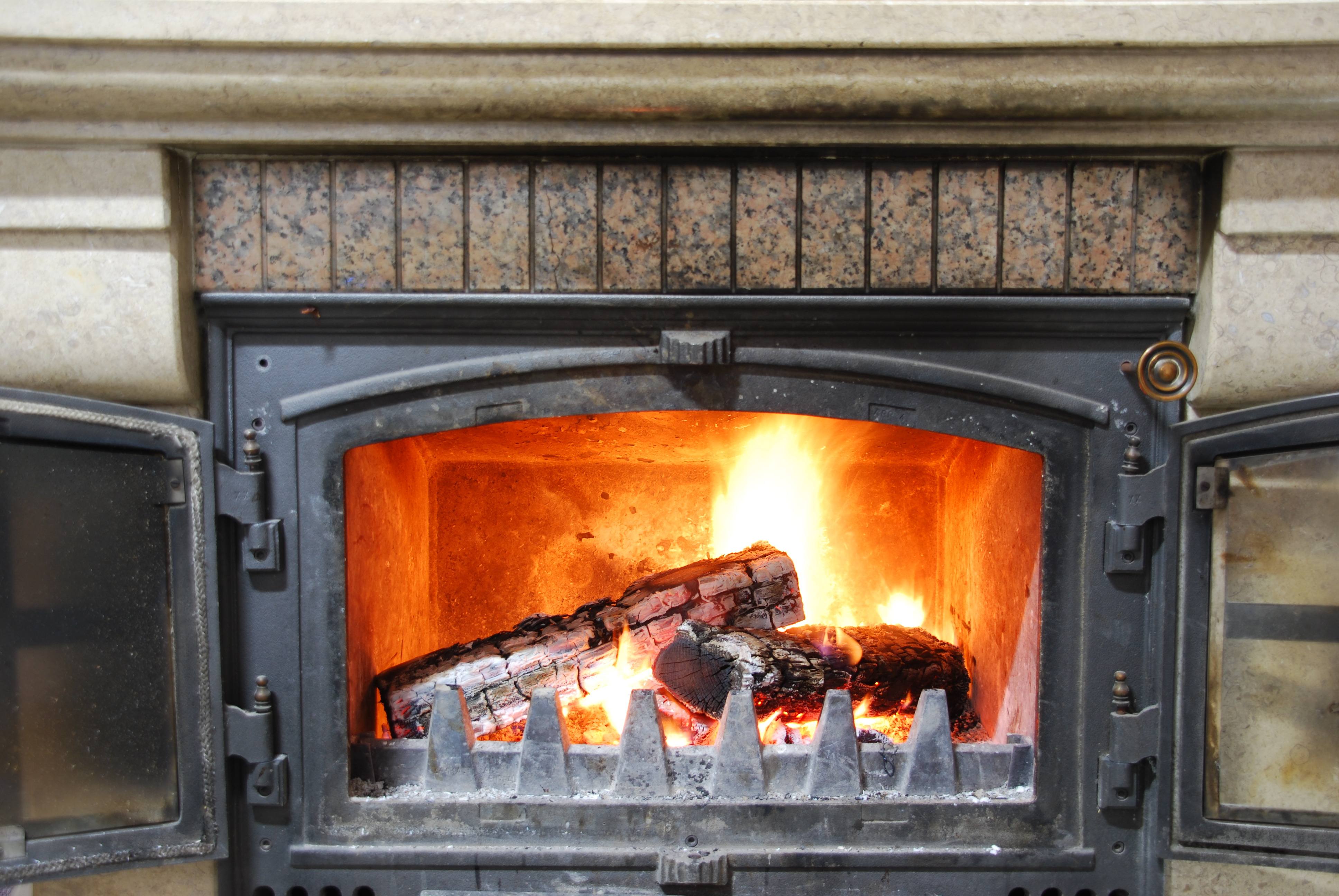 Cozy home fireplace