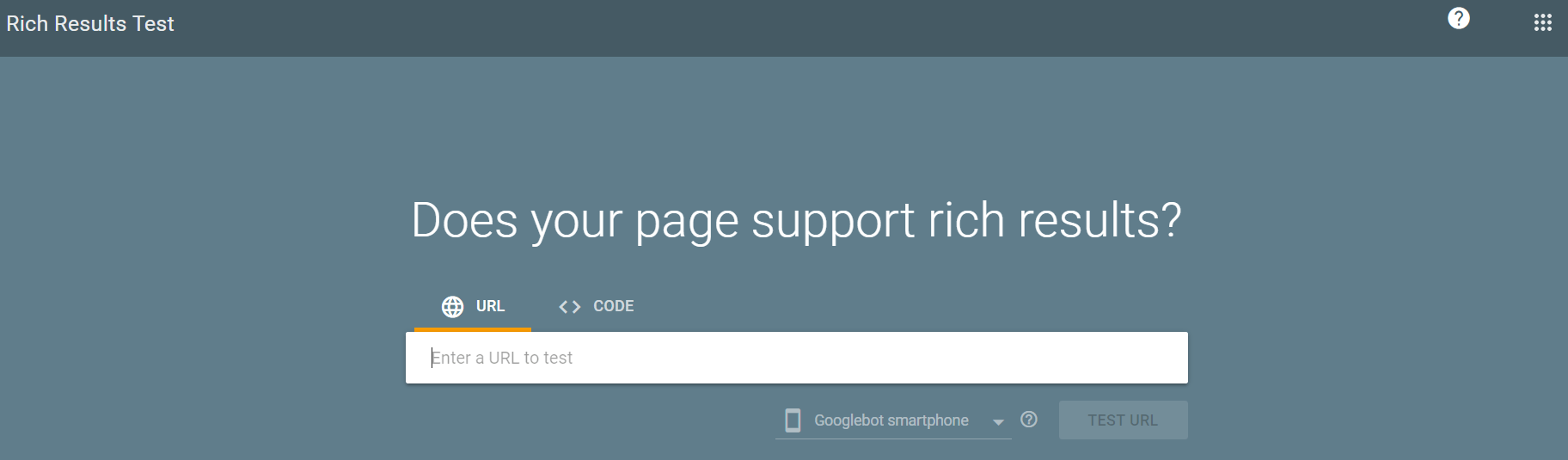 google rich results test website screenshot