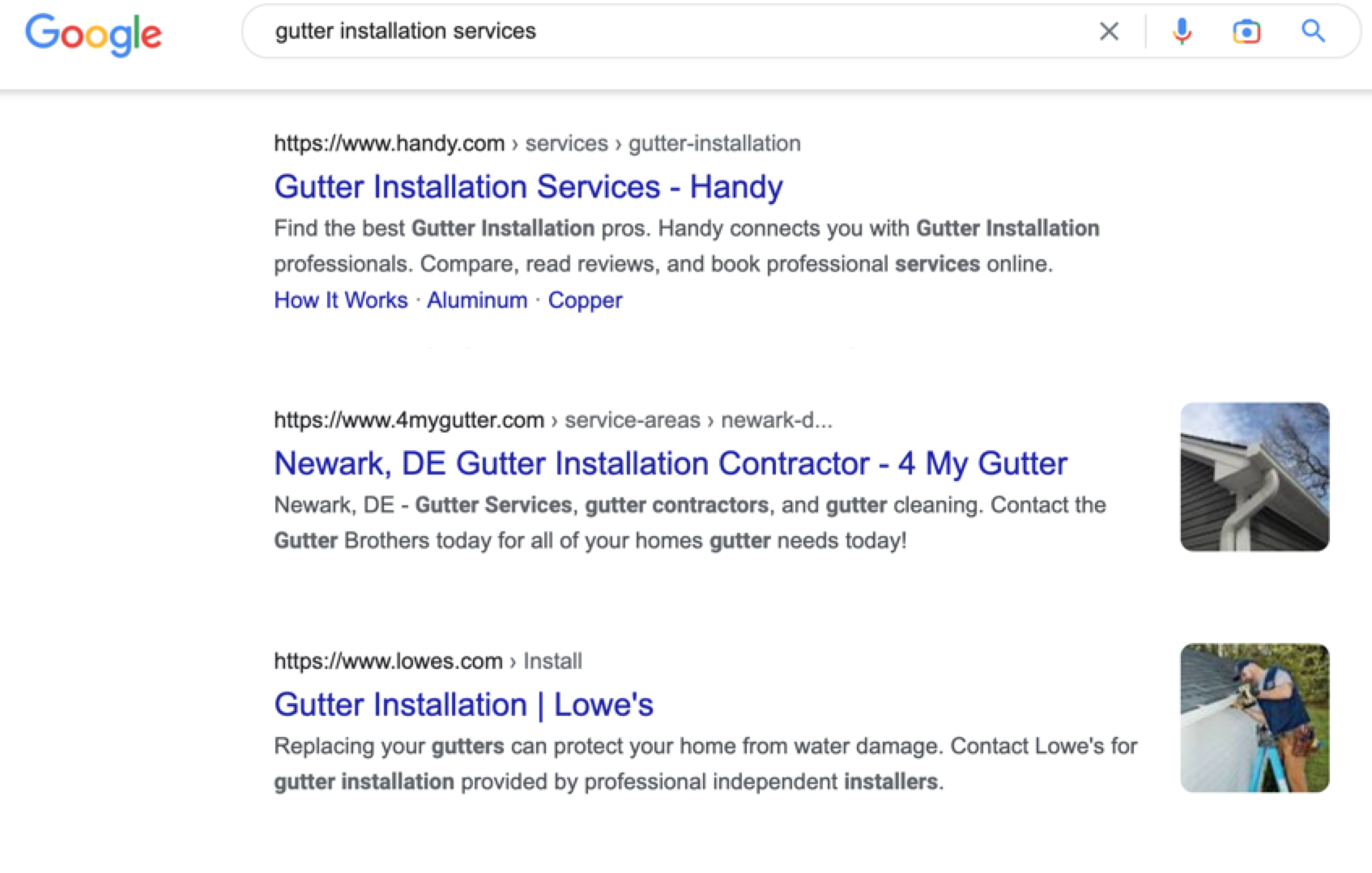 seo for gutter installation companies