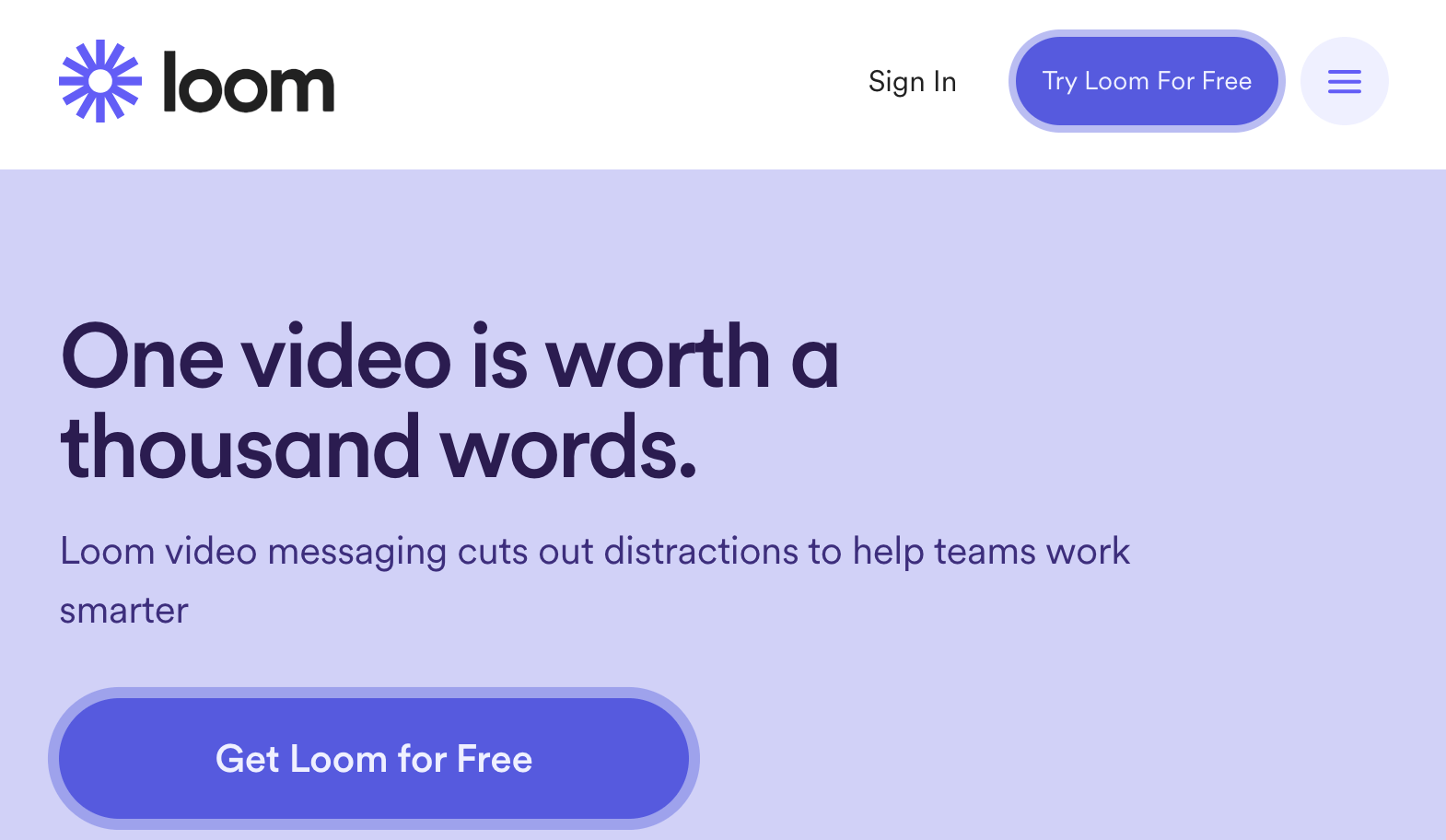 Homepage for Loom