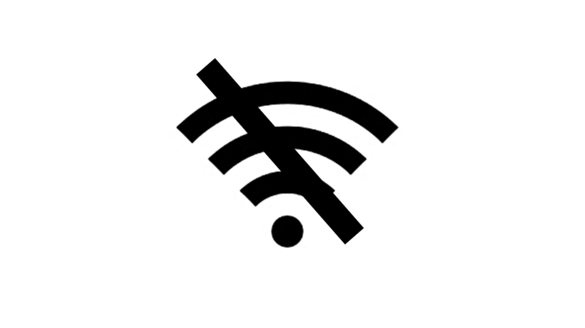 A modified Wi-Fi symbol with the upper half resembling a currency symbol, possibly indicating a concept of paid or commercial wireless services.